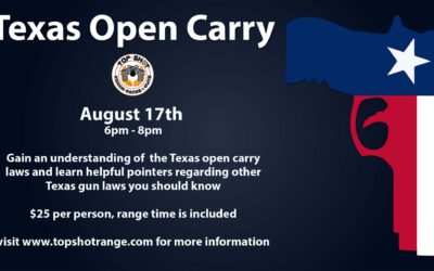 Join Our Open Carry Class This Saturday, August 17th!